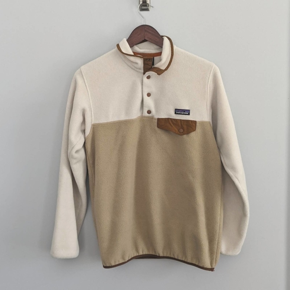 Patagonia Women's Synchilla Fleece Cream/Tan Brown Small